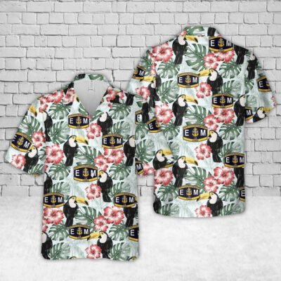 Navy Hawaiian Shirt, Us Navy Rate Em Electricians Mate Submariners Cpo Patch Hawaiian Shirt, Navy Shirts Mens
