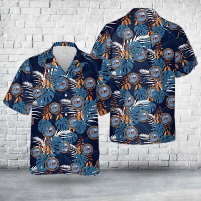 Navy Hawaiian Shirt, Us Navy Seabee'S Of Davisville Hawaiian Shirt, Navy Shirts Mens