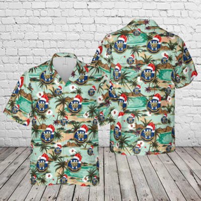 Navy Hawaiian Shirt, Us Navy Seal Team 6 Christmas Hawaiian Shirt, Navy Shirts Mens