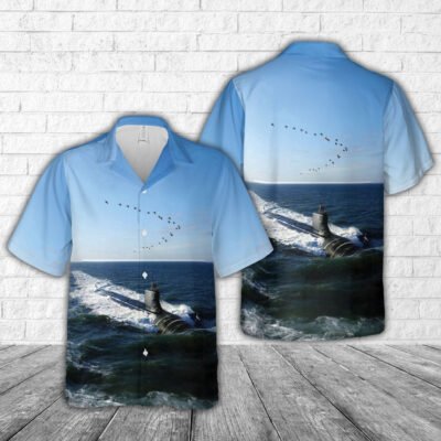 Navy Hawaiian Shirt, Us Navy Seawolf-Class Submarine Hawaiian Shirt, Navy Shirts Mens