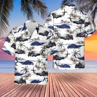 Navy Hawaiian Shirt, Us Navy Sikorsky Rh-53D Hawaiian Shirt, Navy Shirts Mens