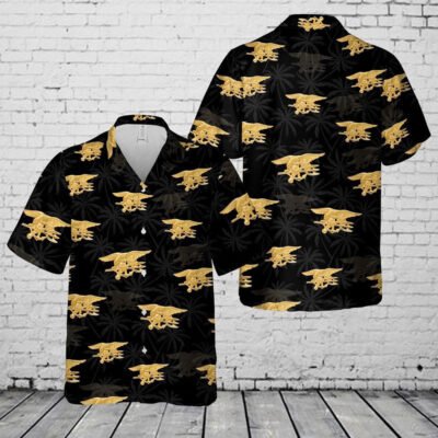 Navy Hawaiian Shirt, Us Navy Special Warfare Badge Hawaiian Shirt, Navy Shirts Mens
