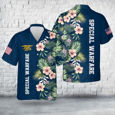 Navy Hawaiian Shirt, Us Navy Special Warfare Hawaiian Shirt, Navy Shirts Mens