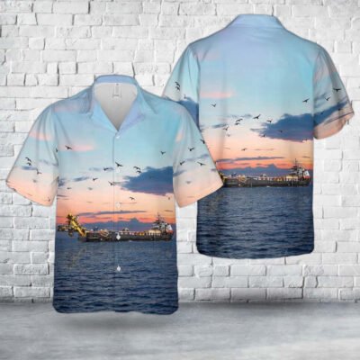 Navy Hawaiian Shirt, Us Navy Submarine Rescue Diving Recompression System (Srdrs) Hawaiian Shirt, Navy Shirts Mens