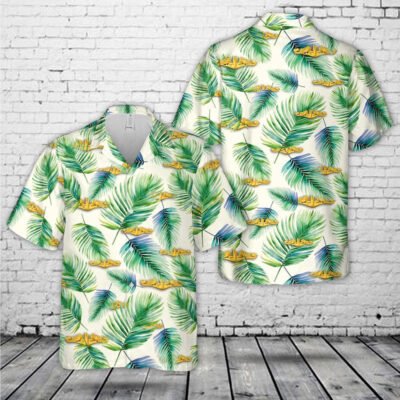 Navy Hawaiian Shirt, Us Navy Submarine Warfare Insignia Gold Hawaiian Shirt, Navy Shirts Mens