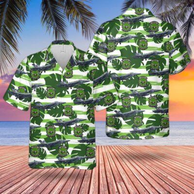 Navy Hawaiian Shirt, Us Navy Va-195 Dambusters Fa-18E Super Hornet Hawaiian Shirt, Navy Shirts Mens