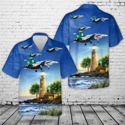 Navy Hawaiian Shirt, Us Navy Vaq-209 Star Warriors Ea-18G Hawaiian Shirt, Navy Shirts Mens