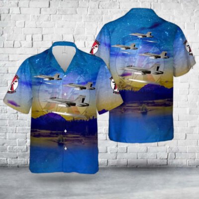 Navy Hawaiian Shirt, Us Navy Vfa-161 Fa-18A Launches An Aim-7 Sparrow Missile Hawaiian Shirt, Navy Shirts Mens