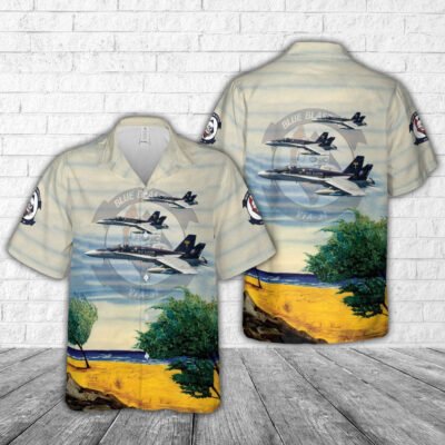 Navy Hawaiian Shirt, Us Navy Vfa-34 F A-18C Blue Blasters Hawaiian Shirt, Navy Shirts Mens