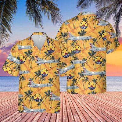 Navy Hawaiian Shirt, Us Navy Vought F-8C Of Vf-111 Sundowners Hawaiian Shirt, Navy Shirts Mens