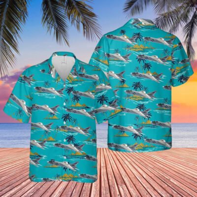 Navy Hawaiian Shirt, Us Navy Vought F-8J Crusader Of Vf-24 Red Checkertails Hawaiian Shirt, Navy Shirts Mens