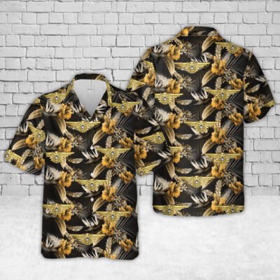 Navy Hawaiian Shirt, Us Navy Wwii Naval Flight Surgeon Insignia Hawaiian Shirt, Navy Shirts Mens