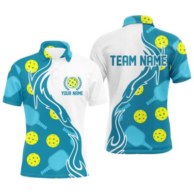 Pickleball Polo Shirts, Custom Men's Pickleball Polo Shirts With Team Name, Outdoor Pickleball Outfits For Players
