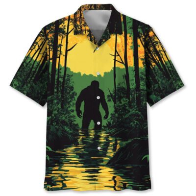 Respect The Local Bigfoot Hawaiian Shirt, Funny Hawaiian Shirt, Cool Hawaiian Shirts, Best Hawaiian Shirts