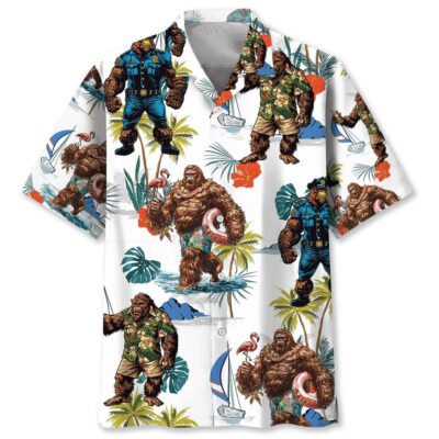 Summer Bigfoot Hawaiian Shirt, Funny Hawaiian Shirt, Cool Hawaiian Shirts, Best Hawaiian Shirts