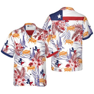 Texas Hawaiian Shirt, Bluebonnet Texas Hawaii Shirt, Summer Beach Shirt