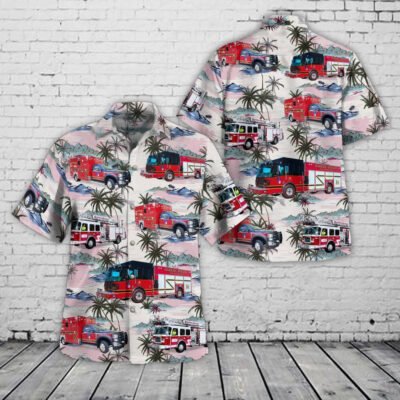 Texas Hawaiian Shirt, City of Harker Heights Bell County Texas Harker Heights Fire Department Hawaiian Shirt, Hawaiian Firefighter Shirts