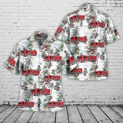 Texas Hawaiian Shirt, Conroe, Texas, South Montgomery County Fire Department Hawaiian Shirt, Hawaiian Firefighter Shirts