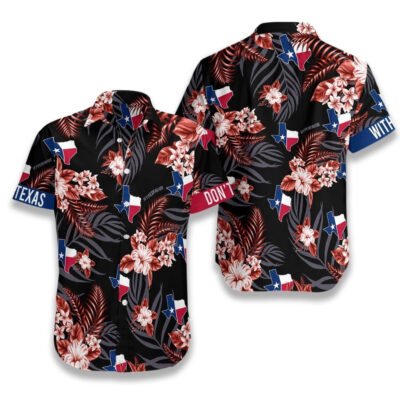 Texas Hawaiian Shirt, Don't Mess With Texas Hawaiian Shirt, Summer Beach Shirt
