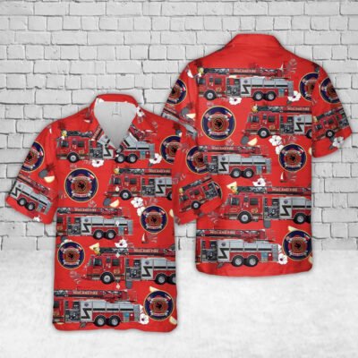 Texas Hawaiian Shirt, Midland Texas Fire Department Hawaiian Shirt, Hawaiian Firefighter Shirts