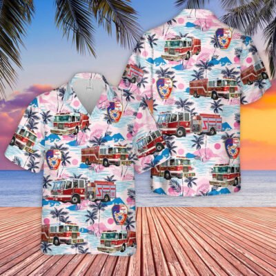 Texas Hawaiian Shirt, Pasadena Texas Fire Department Hawaiian Shirt, Hawaiian Firefighter Shirts