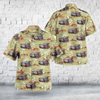 Texas Hawaiian Shirt, San Antonio, Texas, San Antonio Fire Department Spare Truck Hawaiian Shirt, Hawaiian Firefighter Shirts