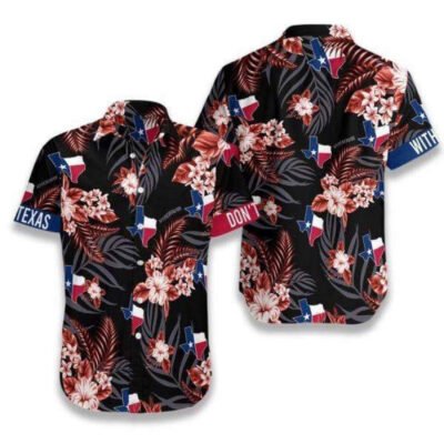 Texas Hawaiian Shirt, TexaShirt American Hawaiian Aloha Shirt, Summer Beach Shirt