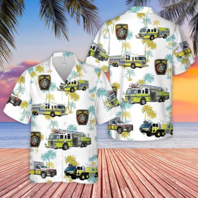 Texas Hawaiian Shirt, Texas Dallas Fort Worth Airport Fire Department Hawaiian Shirt, Hawaiian Firefighter Shirts