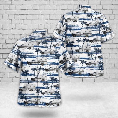 Texas Hawaiian Shirt, Texas, Gonzales County ESD 1 EMS Hawaiian Shirt, Military Hawaiian Shirt