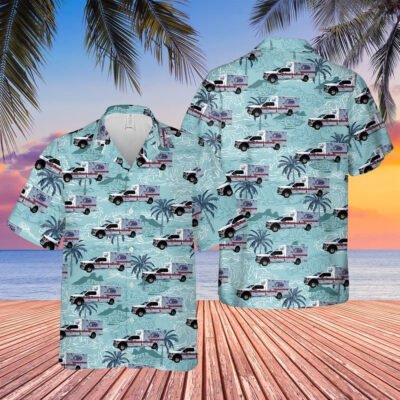Texas Hawaiian Shirt, Texas Harris County ESD No. 48 Fire Department Hawaiian Shirt, Hawaiian Firefighter Shirts