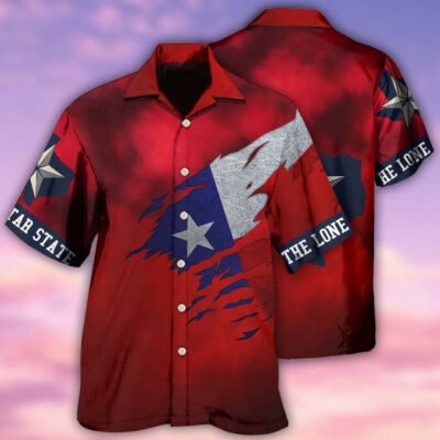 Texas Hawaiian Shirt, Texas Peace Life Red Style Hawaiian Shirt, Summer Beach Shirt