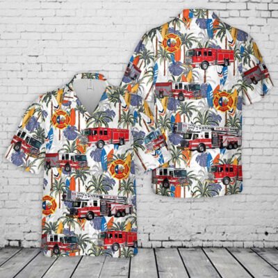 Texas Hawaiian Shirt, Texas Waco Fire Department Hawaiian Shirt, Hawaiian Firefighter Shirts