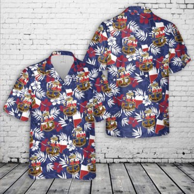Texas Hawaiian Shirt, US Navy Senior Chief Texas style anchor Hawaiian Shirt, Military Hawaiian Shirt