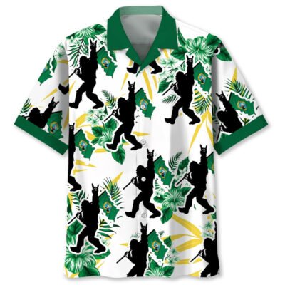 Washington Bigfoot Hawaiian Shirt, Funny Hawaiian Shirt, Cool Hawaiian Shirts, Best Hawaiian Shirts