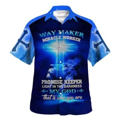 Way Maker Miracle Worked Promise Keeper Bible Verse Hawaiian Shirt For Men, Christian Hawaiian Shirt, Gift For Christian