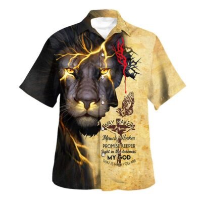 Way Maker Miracle Worker Promise Keeper Bible Verse Light In The Darkness My God That Is Who You Are Hawaiian Shirt, Christian Hawaiian Shirt