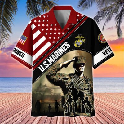 US MARINES VETERAN Hawaiian Shirt - GS4425