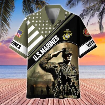 US MARINES VETERAN Hawaiian Shirt - GS4426