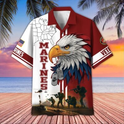[BEST SELLERS] US MARINES VETERAN Hawaiian Shirt - GS4360
