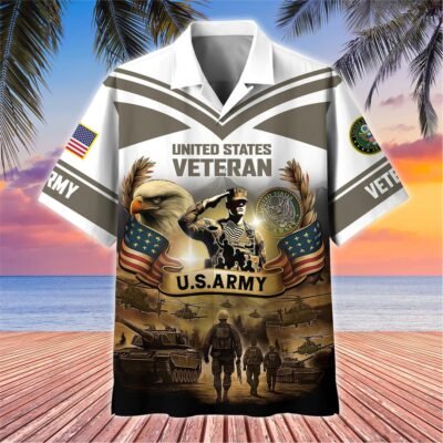 [BEST SELLERS] US ARMY VETERAN Hawaiian Shirt - GS4345