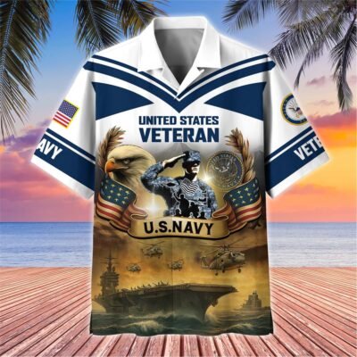 [BEST SELLERS] US NAVY VETERAN Hawaiian Shirt - GS4349