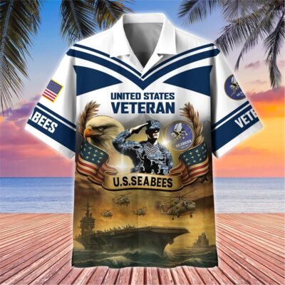 [BEST SELLERS] US SEABEES VETERAN Hawaiian Shirt - GS4350