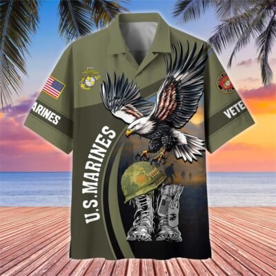 [BEST SELLERS] US MARINES VETERAN Hawaiian Shirt - GS4334
