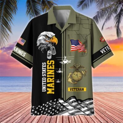[BEST SELLERS] US MARINES VETERAN Hawaiian Shirt - GS4530