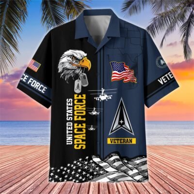 [BEST SELLERS] US SPACE FORCE VETERAN Hawaiian Shirt - GS4533