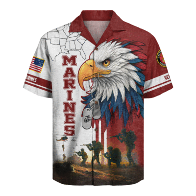 [BEST SELLERS] US MARINES VETERAN Hawaiian Shirt - GS4360