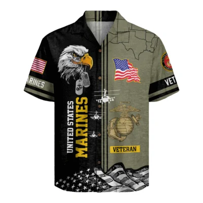 [BEST SELLERS] US MARINES VETERAN Hawaiian Shirt - GS4530