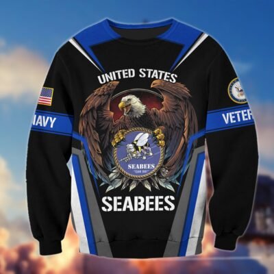 US NAVY SEABEES GS10006 Lightweight Sweater Fleece Sweatshirt