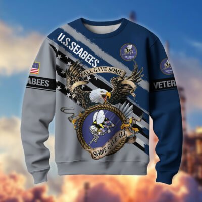US NAVY SEABEES GS10148 Lightweight Sweater Fleece Sweatshirt