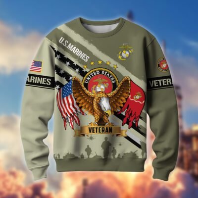 US MARINES GS10043 Lightweight Sweater Fleece Sweatshirt